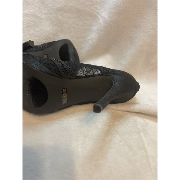 L Lorraine Black Lace Embellished Evening Wear Women’s Heels Sz 8.5 EUC - Picture 6 of 12